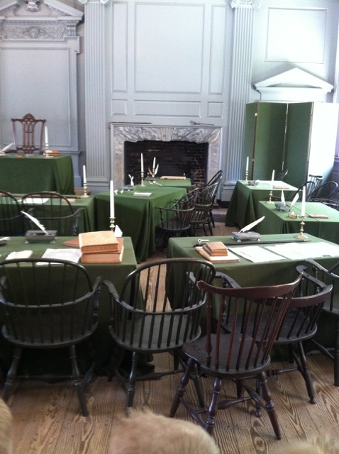 Photo of the room where The Declaration of Independence was written